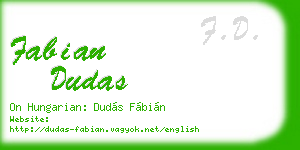 fabian dudas business card